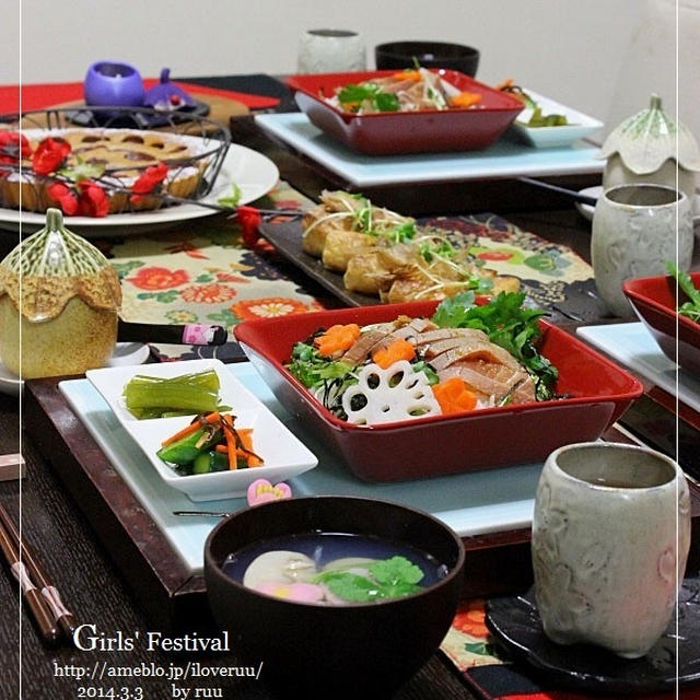 ひな祭りごはん2014。～霜降りまぐろの香りちらし丼～