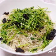 ☆あごだし仕上げ豆苗ビーフン＆豆苗再栽培☆