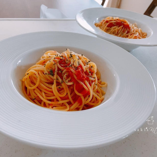本気のトマトパスタ♡おやつは美味しーい抹茶パン