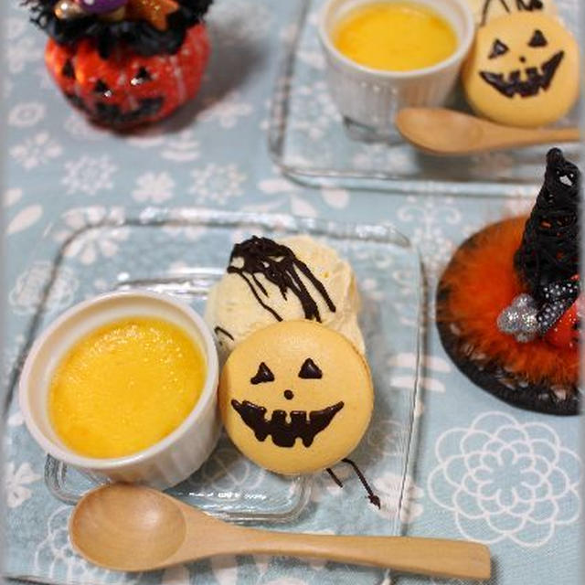 ハロウィンに・・・かぼちゃのプリン♪。。。と、プチ予告。