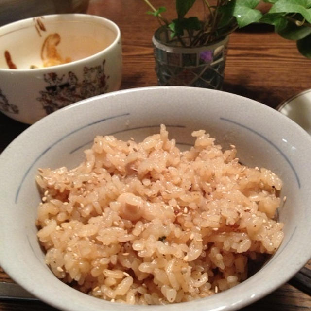 割烹白だしで、おこわ風大豆ごはん☆