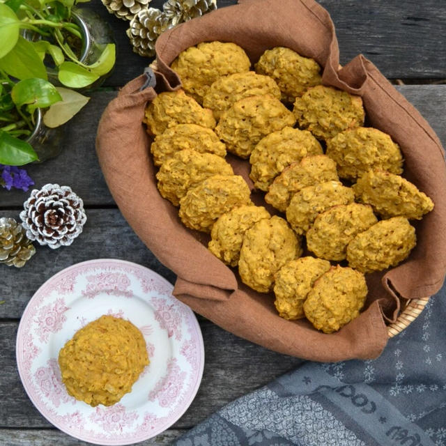 Pumpkin Oatmeal Cookies パンプキンオートミールクッキー