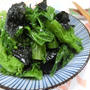 レンチン2分で美味い♪　わさび菜の塩麹海苔ナムル