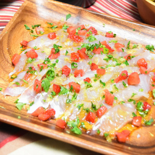 白身魚といちごのカルパッチョ 簡単彩り鮮やかおつまみ By Akkeyさん レシピブログ 料理ブログのレシピ満載