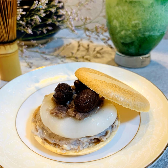 豆の甘煮が余った時のアレンジ★お洒落なモナカに大変身