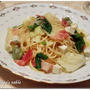春野菜とクリームチーズのパスタ♪