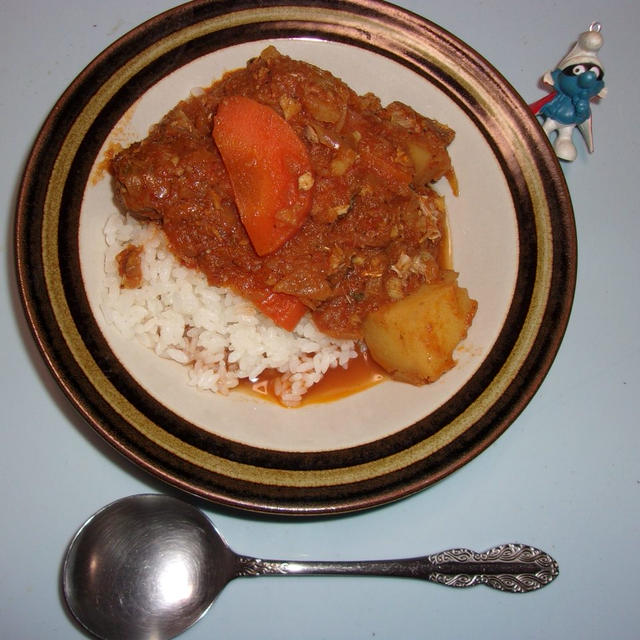 サバ缶カレー（カレー粉の代わりにスパイスを別々に使いました。）