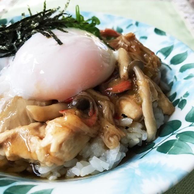 温泉卵と生姜あんかけ丼