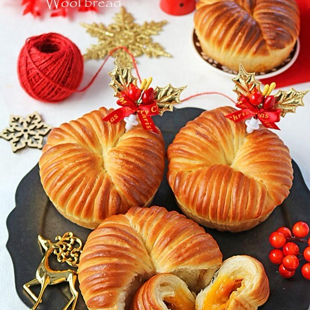 話題のオニオンベーコンチーズのウールパン♪クリスマスレシピ
