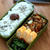 冷蔵庫にあるもので作ったお弁当。