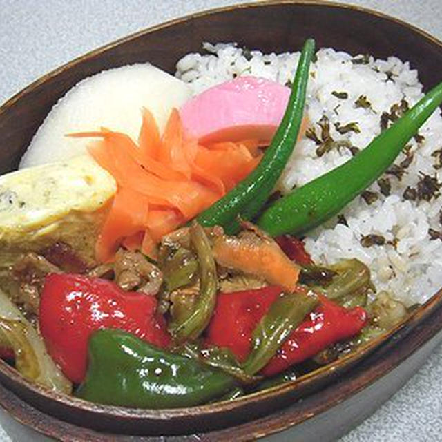 焦った回鍋肉弁当