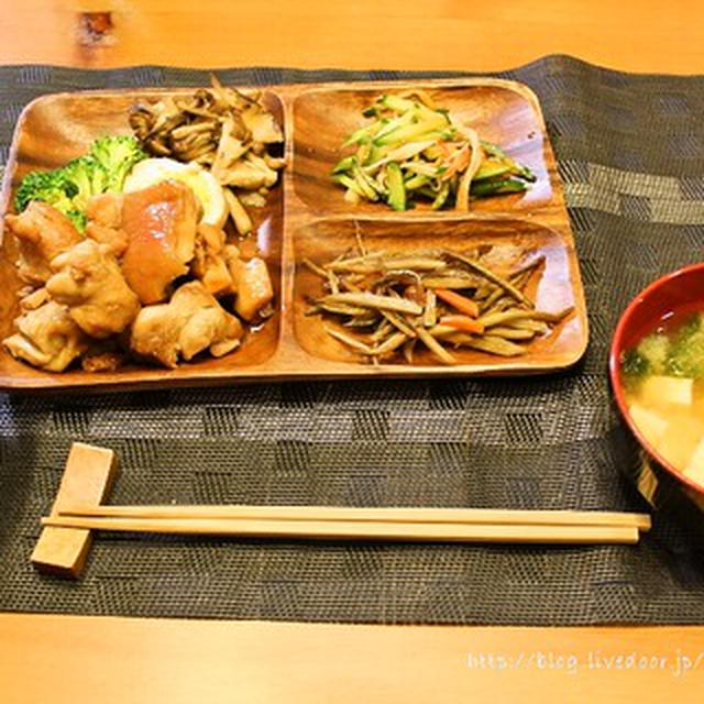 鶏のさっぱり煮の献立〜２人飯