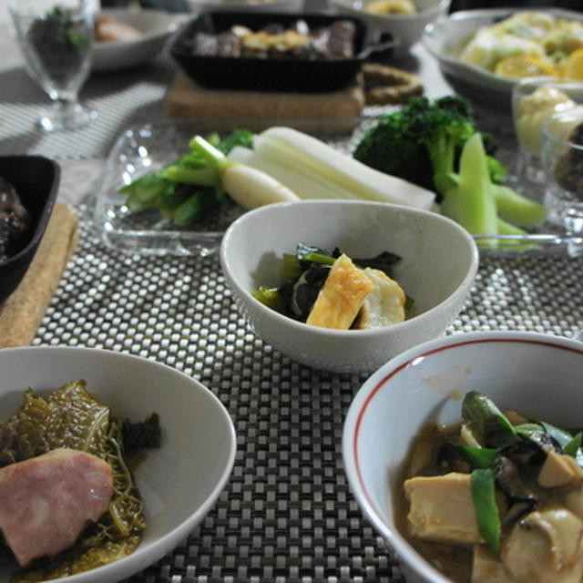 牡蠣と豆腐の味噌煮　葉山牛ステーキ