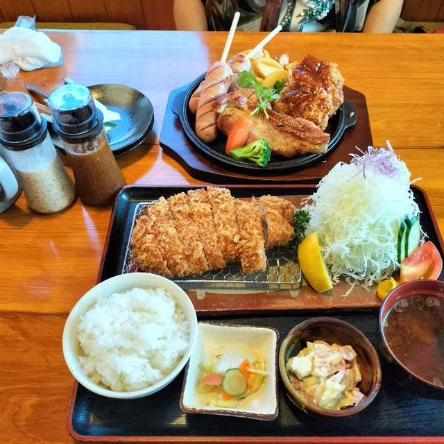田舎レストラン巴夢でロースカツ膳とメガグリル　那珂川日帰りドライブ