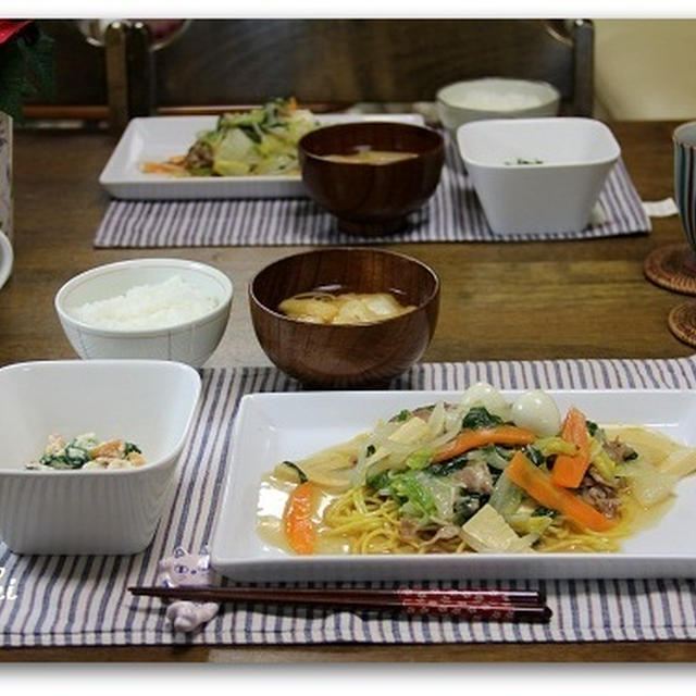 カリカリ中華そばの野菜たっぷりあん