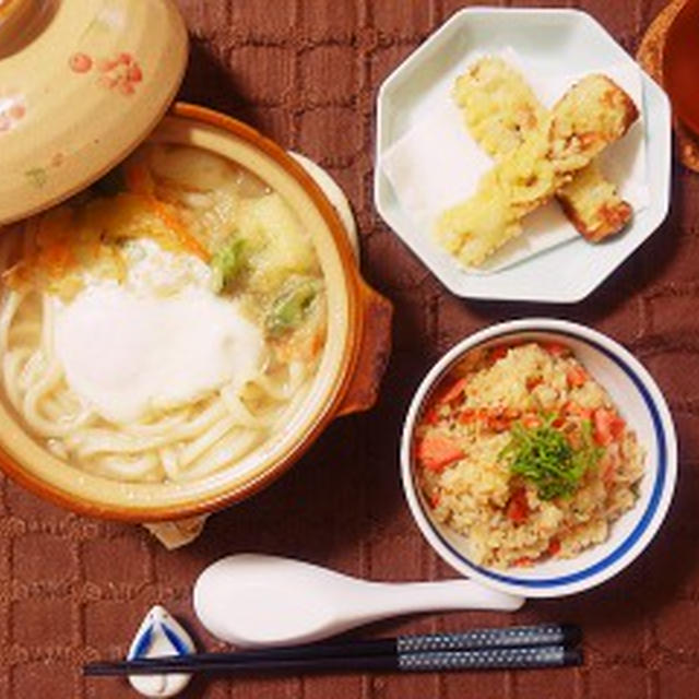 『鍋焼きうどん 定食』