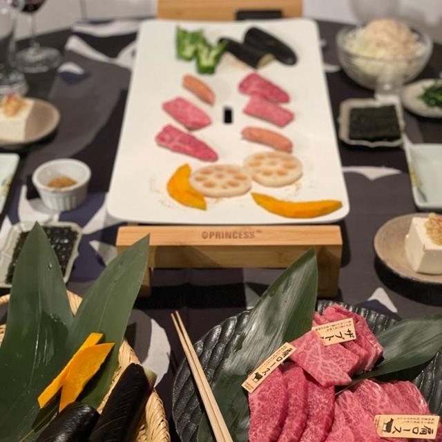 おうち焼肉の夜ごはん　いつもの半分くらいでちょうど良い
