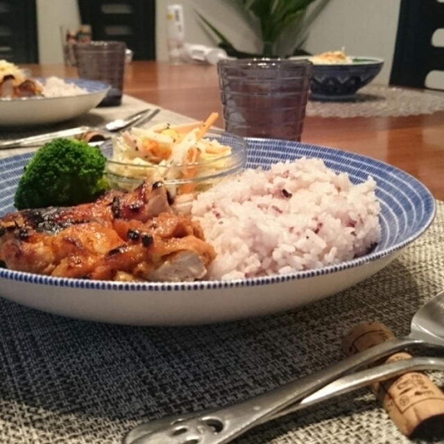 タンドリーチキンのワンプレート夕食