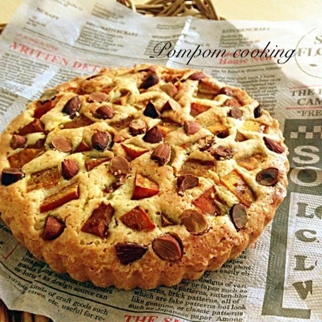 南瓜とアーモンドのタルトケーキ