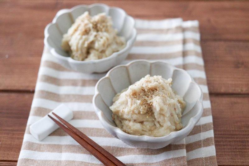 ねっとり♪里芋ごま和えサラダレシピ！和風マヨネーズなし！幼児食にも