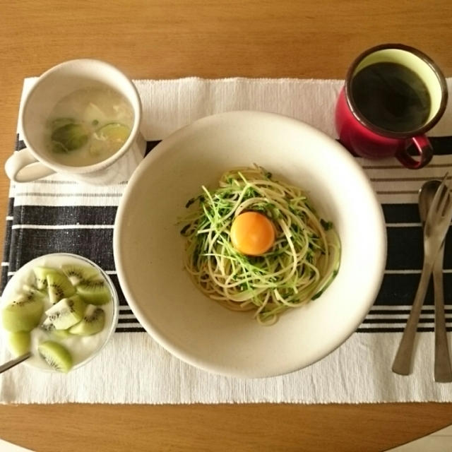 豆苗スパゲティー