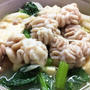お豆腐を入れて白子(鱈)のお味噌汁＆ミニホタテと小松菜のサラダ♪
