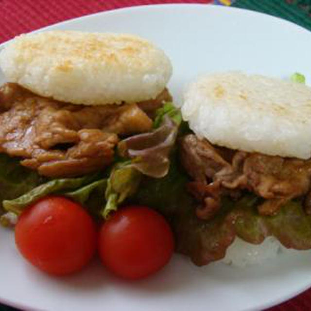 簡単！焼肉のライスバーガー*★お昼ごはんに。