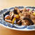 「福島県産菌床しいたけ」と鶏肉とさつまいもの煮もの