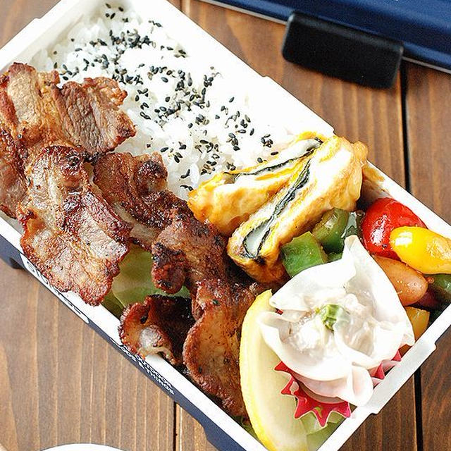 【高校生男子】豚バラのカリカリ焼き弁当