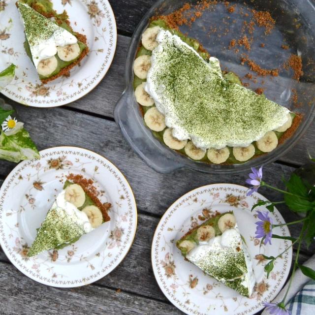 Matcha Banana Cream Pie 抹茶バナナクリームパイ
