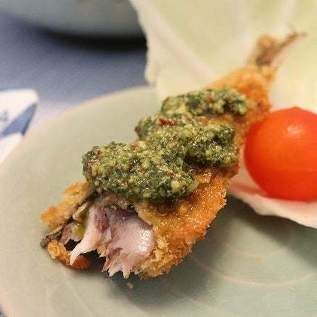 ★入梅イワシで梅胡麻フライ・#本日のおうちごはん