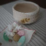 「甘春堂」 お干菓子で作られた抹茶茶椀。