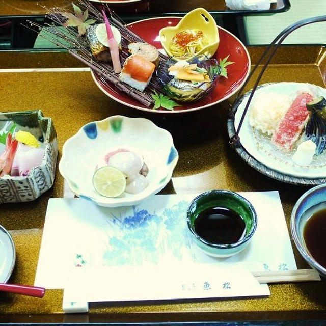 新発田市「割烹　魚松」での送別会のお料理