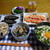 【夕食】釜玉うどん・きのこの炊き込みごはん・あさりの酒蒸し…