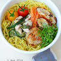 ８月１日　月曜日　活け帆立ソテーの冷麺