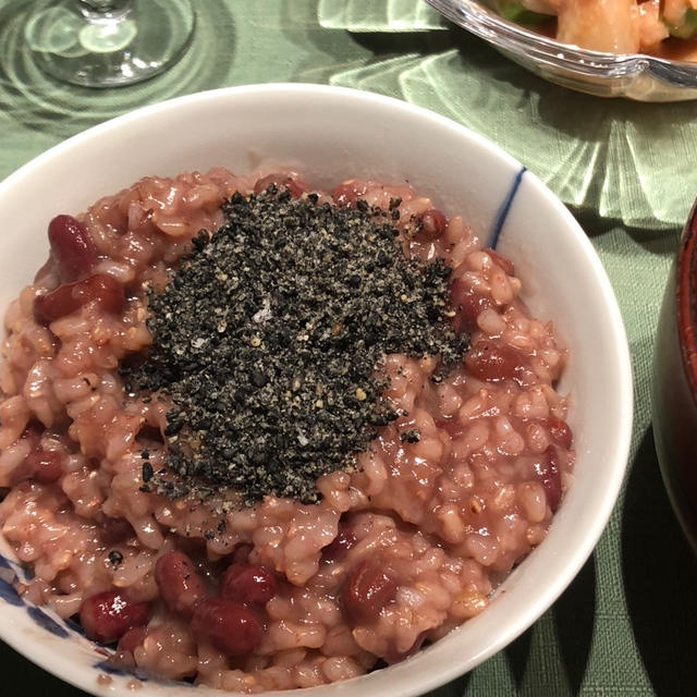 玄米小豆粥　おめでとう