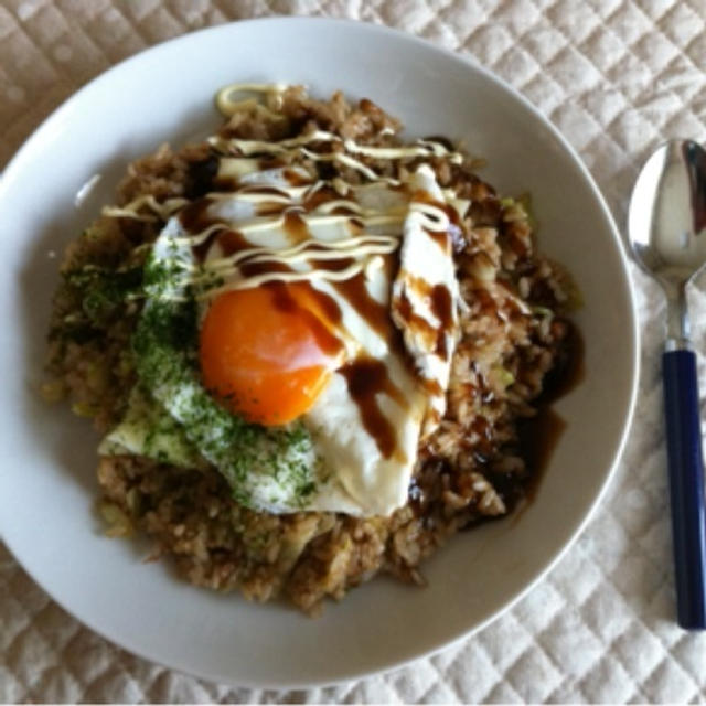 お好み焼き風♪納豆チーズチャーハン