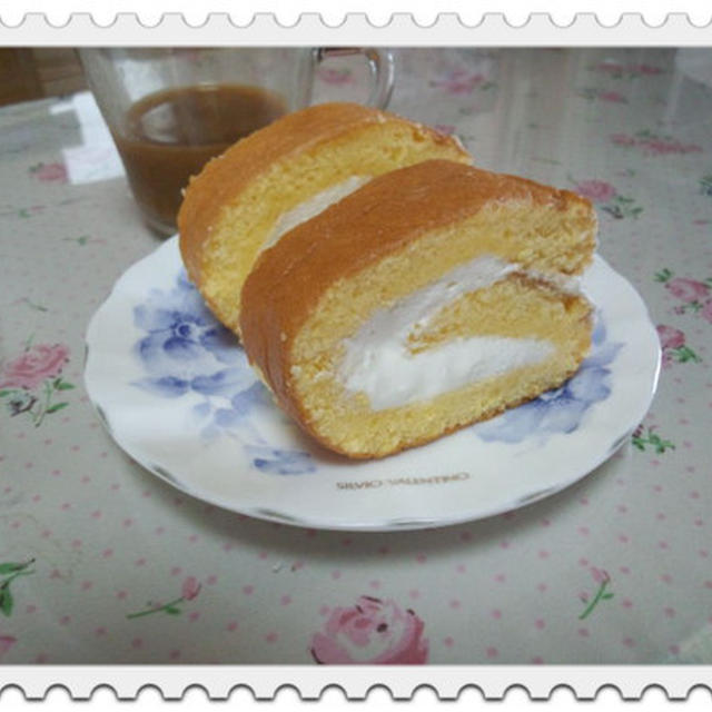 ＊失敗。。。ミルキーロールケーキ＊
