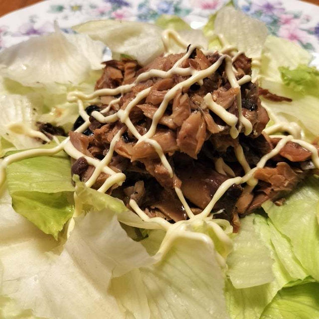 鯖マヨサラダ　鯖醤油煮缶使って秒で！