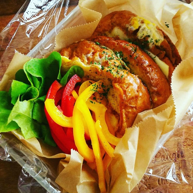 昨日の#サンドイッチ弁当おはようございます今日は24℃になる札幌。大通公園でお昼も良...
