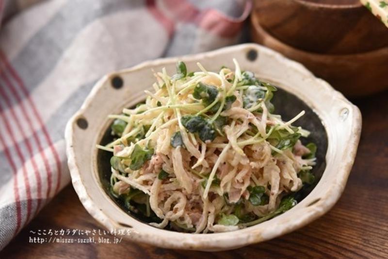 【レシピ・副菜】レンジを活用して時短調理法！切り干し大根ツナの旨味サラダ
