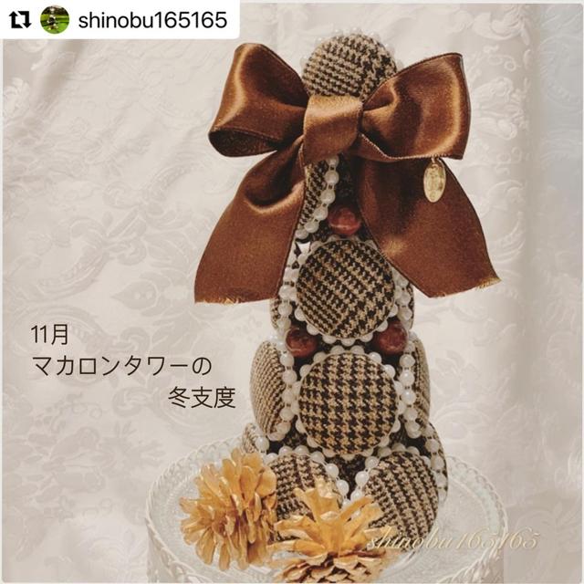 恒例の♡ shinobu先生による今月のマカロンタワー#Repost @shino...
