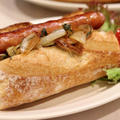 週末の朝に食べたい『フランスパンでホットドッグ』のレシピ＊