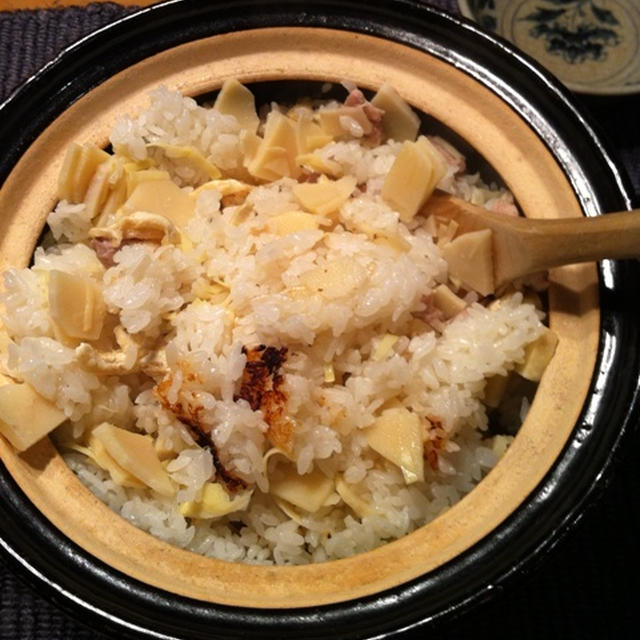 土鍋で竹の子ご飯