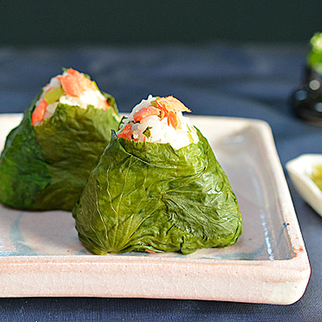 葉わさびの 葉 の塩漬け めはり寿司 おにぎり By はるさん レシピブログ 料理ブログのレシピ満載