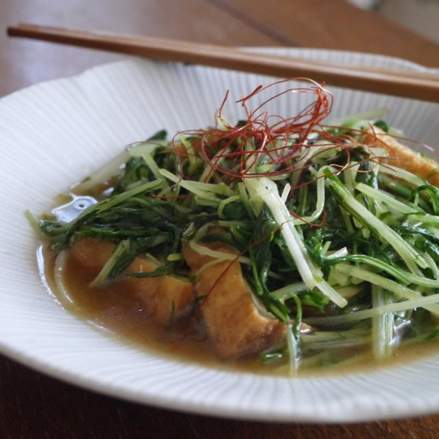 京水菜と厚揚げの煮浸し