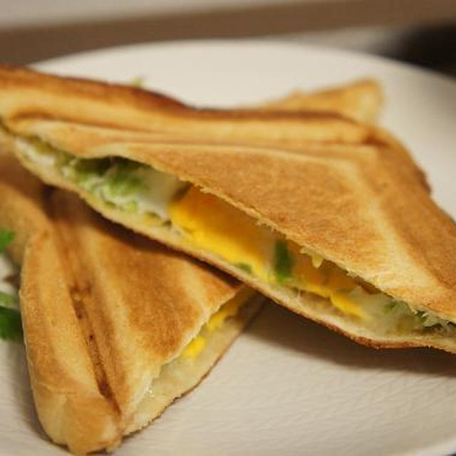 ホットサンド×具沢山のミルクスープで朝ごはん