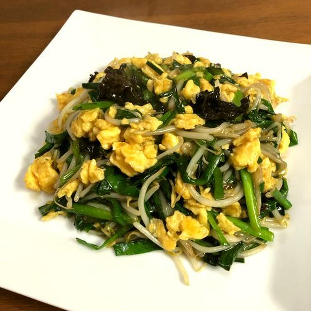 もやし入りニラ玉♪＆茄子のかつお節煮♪