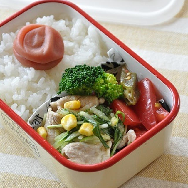 夏向けサッパリ☆作りおきおかずめヘルシー節約弁当