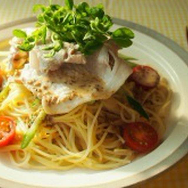 豚しゃぶごまだれパスタ☆